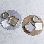 VIDA Croc Reversible 16" Round Placemats Set of 4 (Silver and Gold) - Image 8