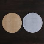 VIDA Croc Reversible 16" Round Placemats Set of 4 (Silver and Gold) - Image 4