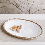 VIDA Bamboo Large Oval Platter (White and Natural) - Image 3