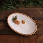 VIDA Bamboo Large Oval Platter (White and Natural) - Image 7