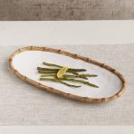VIDA Bamboo Medium Oval Platter (White and Natural) - Image 10