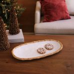 VIDA Bamboo Medium Oval Platter (White and Natural) - Image 9