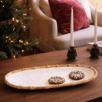 VIDA Bamboo Medium Oval Platter (White and Natural) - Image 7