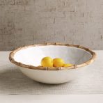 VIDA Bamboo Large Salad Bowl (White and Natural) - Image 3