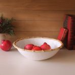VIDA Bamboo Large Salad Bowl (White and Natural) - Image 9