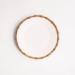VIDA Bamboo Round Platter (White and Natural) - Image 3