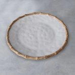 VIDA Bamboo Round Platter (White and Natural)