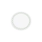 VIDA Round Embroidered Quatrefoil 15.5" Round Placemats Set of 4 (Green) - Image 2