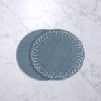 FINAL SALE - VIDA Round Embroidered Swirl 15.5" Round Placemats Set of 4 (Blue)