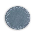 FINAL SALE - VIDA Round Embroidered Swirl 15.5" Round Placemats Set of 4 (Blue) - Image 2