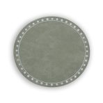 VIDA Round Embroidered Dots 15.5" Round Placemats Set of 4 (Green and White) - Image 2