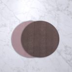 FINAL SALE - VIDA Croc Reversible 15.5" Round Placemats Set of 4 (Pink and Brown)