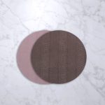 FINAL SALE - VIDA Croc Reversible 15.5" Round Placemats Set of 4 (Pink and Brown)