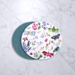 FINAL SALE - VIDA Croc Reversible  15.5" Round Placemats Set of 4 (Butterfly)