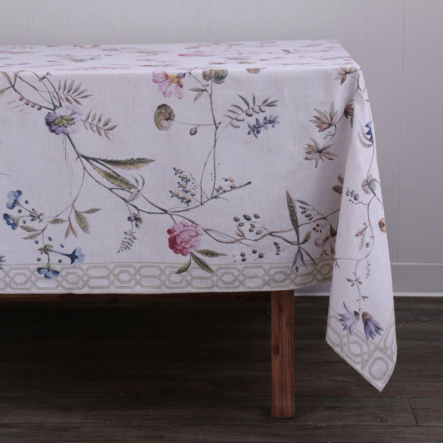 2607_2_b1621ccc-253e-4be8-8728-ed2a5a7effb2 FINAL SALE - LINEN Gabrielle tablecloth 70 x120 (Floral) - Image 1