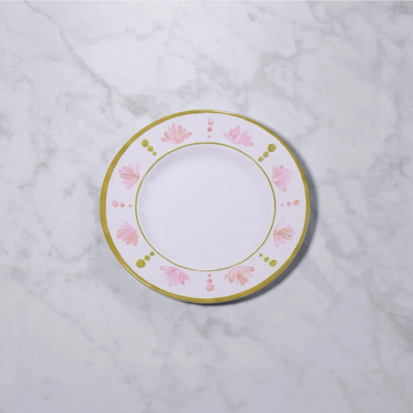 2613_lg VIDA Athena Dinner Plate 11" Set of 4 (Pink and Green) - Image 1