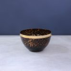 FINAL SALE - GLASS Tortoise and Gold 8" Bowl