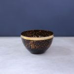 FINAL SALE - GLASS Tortoise and Gold 8" Bowl
