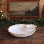 VIDA Bamboo Large Chip & Dip Bowl (White and Natural) - Image 4