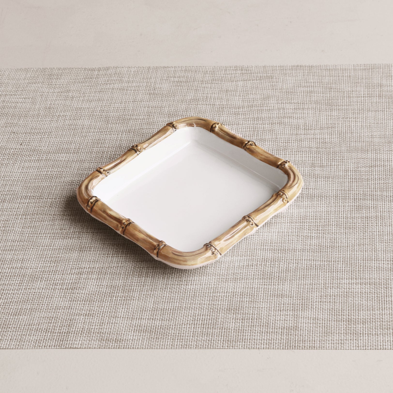 2626-Unstyled VIDA Bamboo Beverage Napkin Holder (White and Natural) - Image 1
