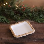 VIDA Bamboo Beverage Napkin Holder (White and Natural) - Image 5