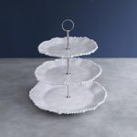 FINAL SALE - VIDA Alegria Triple Tiered Server (White)