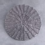 FINAL SALE - VIDA Faux Wicker Placemats Set of 4 (Grey)