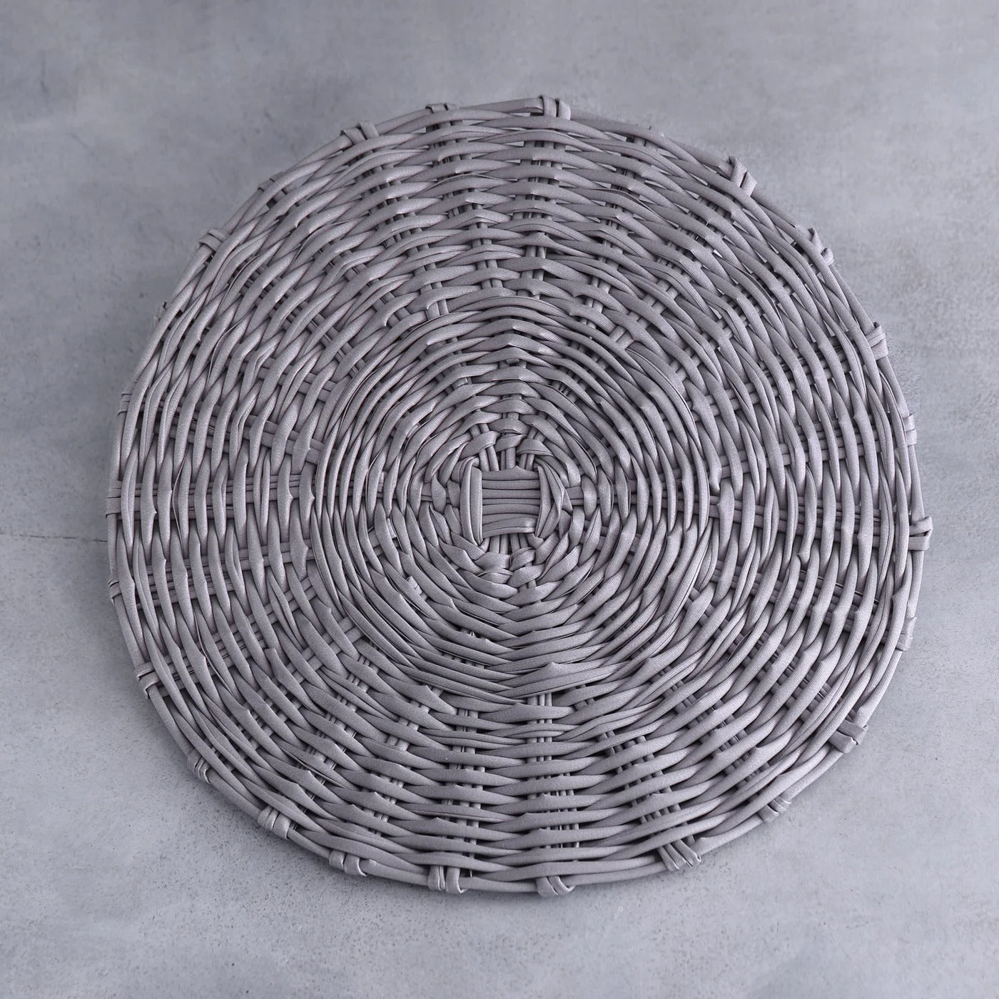 2641_lg FINAL SALE - VIDA Faux Wicker Placemats Set of 4 (Grey) - Image 1