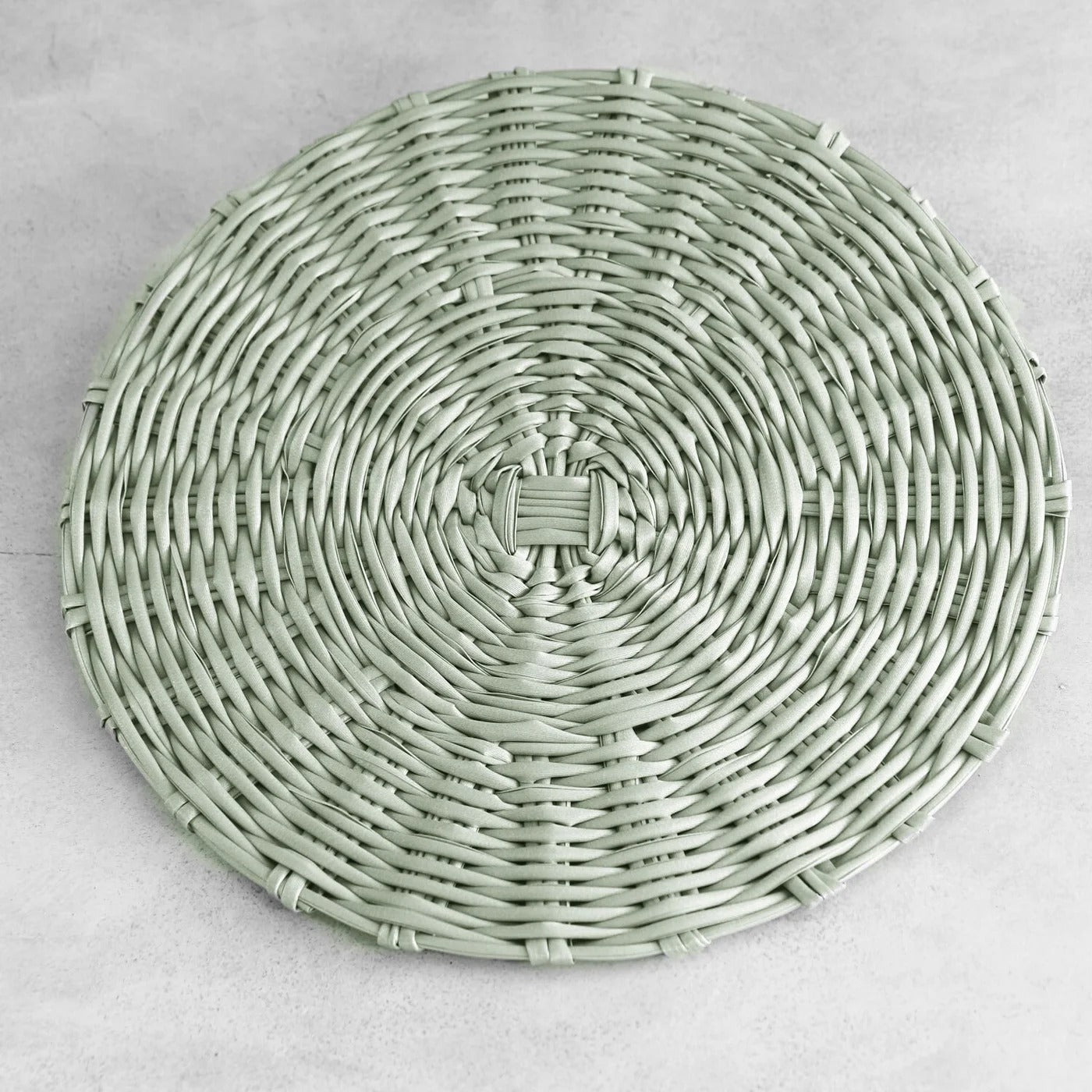 2644_lg VIDA Faux Wicker Placemats Set of 4 (Sage) - Image 1
