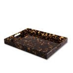 VIDA Acrylic Tortoise X-Large Tray With Handles - Image 2