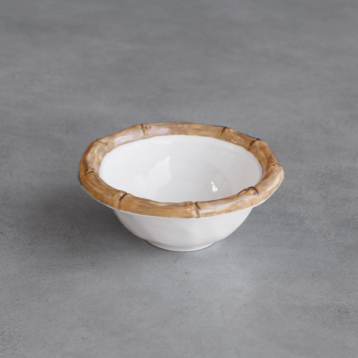 2707 VIDA Bamboo Mini Dip Bowl (White and Natural) - Image 1