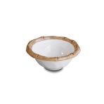 VIDA Bamboo Mini Dip Bowl (White and Natural) - Image 2