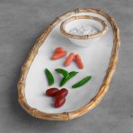 VIDA Bamboo Mini Dip Bowl (White and Natural) - Image 5