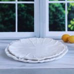 VIDA Lettuce 11" Dinner Plate Set of 4 (White) - Image 4