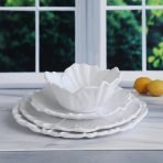 VIDA Lettuce 9" Salad Plate Set of 4  (White) - Image 5