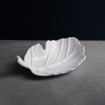 FINAL SALE - VIDA Lettuce Large Leaf Platter (White)