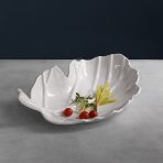 FINAL SALE - VIDA Lettuce Large Leaf Platter (White) - Image 3