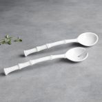 VIDA Bamboo Large Salad Servers (White) - Image 2