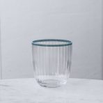 FINAL SALE - VIDA Acrylic Double Old Fashioned Set of 4 (Clear and Blue)