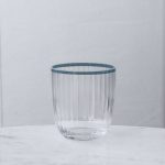 FINAL SALE - VIDA Acrylic Double Old Fashioned Set of 4 (Clear and Blue)