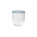 FINAL SALE - VIDA Acrylic Double Old Fashioned Set of 4 (Clear and Blue) - Image 2