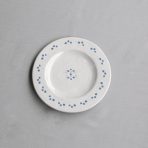 FINAL SALE - VIDA Sienna 9.25" Salad Plate Set of 4 (White and Blue)