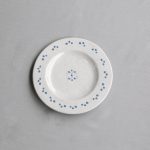 FINAL SALE - VIDA Sienna 9.25" Salad Plate Set of 4 (White and Blue)