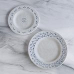 FINAL SALE - VIDA Sienna 9.25" Salad Plate Set of 4 (White and Blue) - Image 2