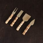 VIDA Bamboo Cheese Set of 4 (Gold and Natural)