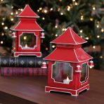 FINAL SALE - HOLIDAY Pagoda Lantern (Red) - Image 2