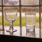 GLASS Fern with Dots All Purpose Set of 4 (Clear) 14 fl oz - Image 2