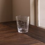 GLASS Fern with Dots Double Old Fashioned Set of 4 (Clear) 14 fl oz