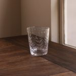 GLASS Fern with Dots Double Old Fashioned Set of 4 (Clear) 14 fl oz