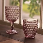 FINAL SALE - GLASS Hobnail Double Old Fashioned Set of 4 (Light Purple) - Image 2
